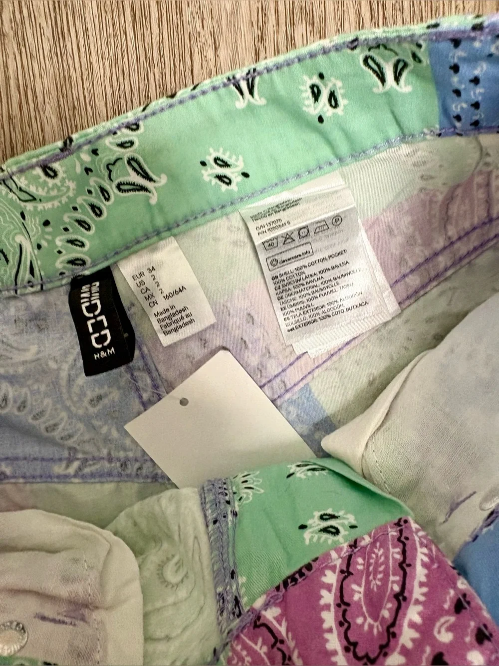 Divided Paisley Colorblock Pastel Pant